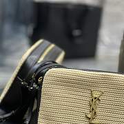 YSL Woven Camera Bag Crossbody Bag Leather Beige Size 23 x 16 x 6 cm - 6