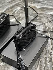 YSL Camera Bag Crossbody Bag Black Black Buckle Patent Leather Cowhide Size 23 x 16 x 6 cm - 3
