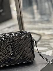 YSL Camera Bag Crossbody Bag Black Black Buckle Patent Leather Cowhide Size 23 x 16 x 6 cm - 5