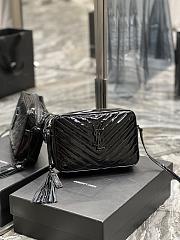 YSL Camera Bag Crossbody Bag Black Black Buckle Patent Leather Cowhide Size 23 x 16 x 6 cm - 4