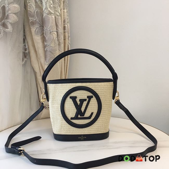 LV M59962 Louis Vuitton Petit Bucket Bag Caramel Black Size 24 x 19 x 18.5 cm - 1