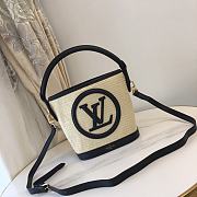 LV M59962 Louis Vuitton Petit Bucket Bag Caramel Black Size 24 x 19 x 18.5 cm - 3