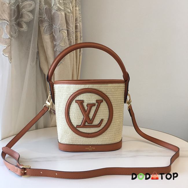 LV M59962 Louis Vuitton Petit Bucket Bag Caramel Brown Size 24 x 19 x 18.5 cm - 1