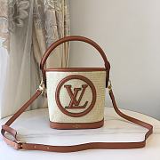LV M59962 Louis Vuitton Petit Bucket Bag Caramel Brown Size 24 x 19 x 18.5 cm - 1