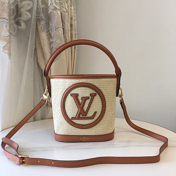 LV M59962 Louis Vuitton Petit Bucket Bag Caramel Brown Size 24 x 19 x 18.5 cm