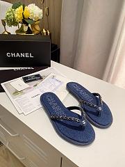 Chanel Denim Chain Flip-Flops 01 - 1