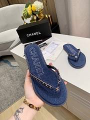 Chanel Denim Chain Flip-Flops 01 - 2