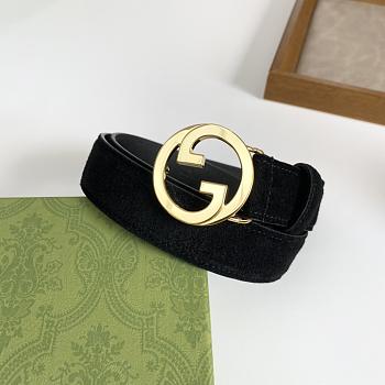 Gucci Blondie Belt Black ‎690557 3.0 cm