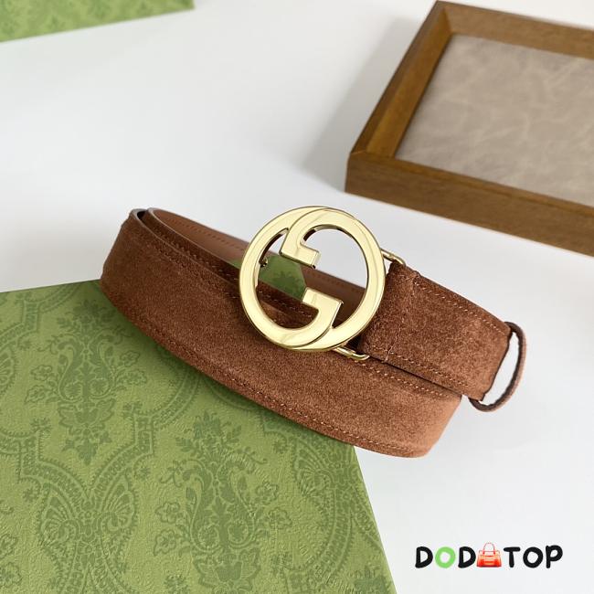 Gucci Blondie Belt Brown ‎690557 3.0 cm - 1