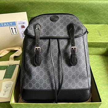 Gucci Medium Backpack With Interlocking G Black 696013 Size 26 x 43 x 18 cm