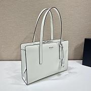 Prada Re-Edition 1995 Brushed-Leather Medium Handbag White 1BA350 Size 30 x 21 x 8 cm - 5