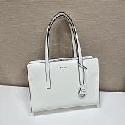Prada Re-Edition 1995 Brushed-Leather Medium Handbag White 1BA350 Size 30 x 21 x 8 cm - 3