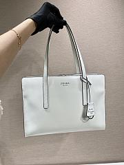 Prada Re-Edition 1995 Brushed-Leather Medium Handbag White 1BA350 Size 30 x 21 x 8 cm - 2