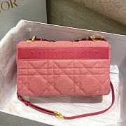 Dior Caro Denim In Pink Size 25.5 x 15 x 8 cm - 5