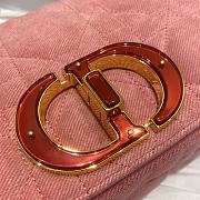 Dior Caro Denim In Pink Size 25.5 x 15 x 8 cm - 4