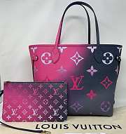 Louis Vuitton Neverfull MM Midnight Fuchsia Tote Bag Size 32 cm - 1