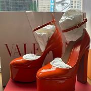 Valentino High Heel Shoes Orange Color 15.5 cm - 4
