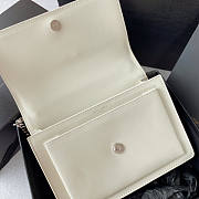 YSL Sunset White With Silver Hardware Size 22 x 16 x 8 cm - 3