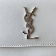 YSL Sunset White With Silver Hardware Size 22 x 16 x 8 cm - 6