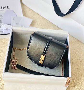 Celine Small 16 Wallet On Chain Black Size 14 x 11 x 5 cm
