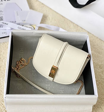 Celine Small 16 Wallet On Chain White Size 14 x 11 x 5 cm
