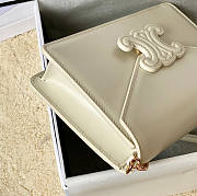 Celine Wallet On Chain Cuir Triomphe White Size 19 x 11 x 4 cm - 5