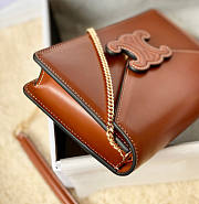 Celine Wallet On Chain Cuir Triomphe Brown Size 19 x 11 x 4 cm - 3
