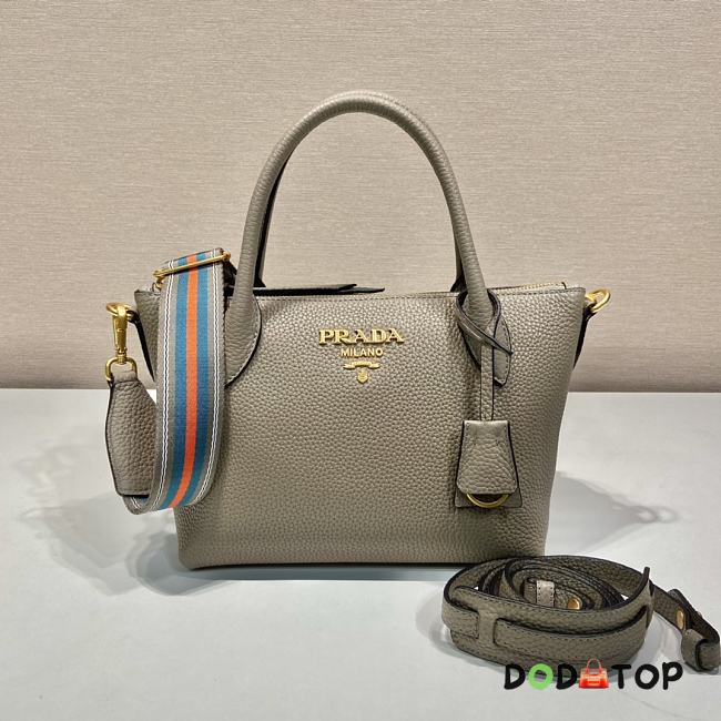 Prada Double Shoulder Strap Handbag Grey Size 24 x 19 x 12 cm - 1