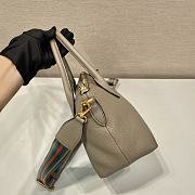 Prada Double Shoulder Strap Handbag Grey Size 24 x 19 x 12 cm - 6