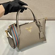 Prada Double Shoulder Strap Handbag Grey Size 24 x 19 x 12 cm - 2