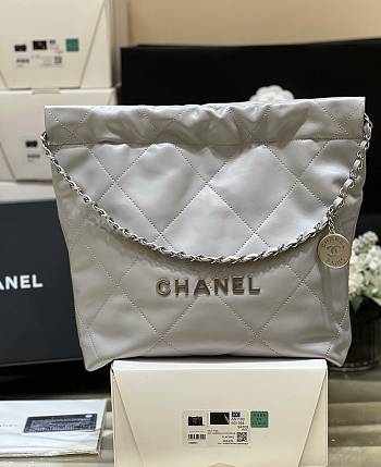 Chanel Small Handbag Gray Size 35 x 37 x 7 cm