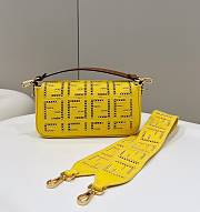 Fendi Baguette Yellow Bag Size 28 × 6 × 14 cm - 6
