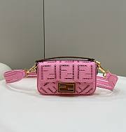 Fendi Baguette Pink Bag Size 21 × 5 × 10 cm - 1
