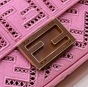 Fendi Baguette Pink Bag Size 21 × 5 × 10 cm - 4