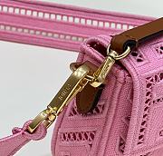 Fendi Baguette Pink Bag Size 21 × 5 × 10 cm - 2