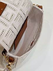 Fendi Baguette White Bag Size 21 × 5 × 10 cm - 4