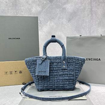 Balenciaga 22 Vegetable Basket Bag Blue Size 23 x 29 x 38 cm