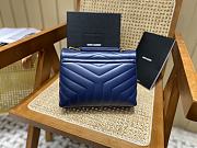 YSL Loulou Quilted Chain Bag Blue Size 23 x 17 x 9 cm - 2