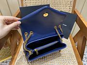 YSL Loulou Quilted Chain Bag Blue Size 23 x 17 x 9 cm - 3