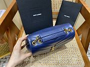 YSL Loulou Quilted Chain Bag Blue Size 23 x 17 x 9 cm - 4