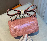 Hermes Constance 18 All Handmade Pink Silver Hardware - 2