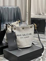 Rive Gauche French Linen Bucket Bag Size 20 x 30 x 28.5 cm - 4