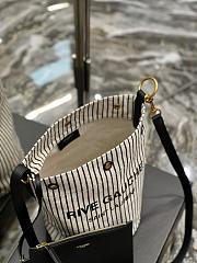 Rive Gauche French Linen Bucket Bag Size 20 x 30 x 28.5 cm - 2