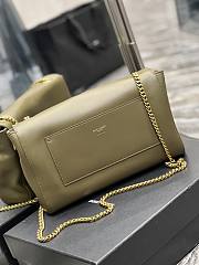 YSL Reversible Suede & Plain Leather Green Size 28.5 x 20 x 6 cm - 2
