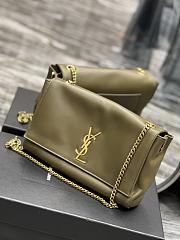 YSL Reversible Suede & Plain Leather Green Size 28.5 x 20 x 6 cm - 3