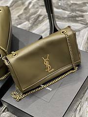 YSL Reversible Suede & Plain Leather Green Size 28.5 x 20 x 6 cm - 4
