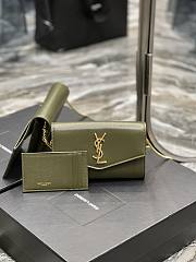 YSL Mini Envelope Bag Green Size 19 x 12 x 4 cm - 1