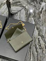 YSL Mini Envelope Bag Green Size 19 x 12 x 4 cm - 4