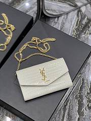 YSL Mini Envelope Bag White Size 19 x 12 x 4 cm - 2