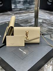 YSL Mini Envelope Bag Beige Size 19 x 12 x 4 cm - 1